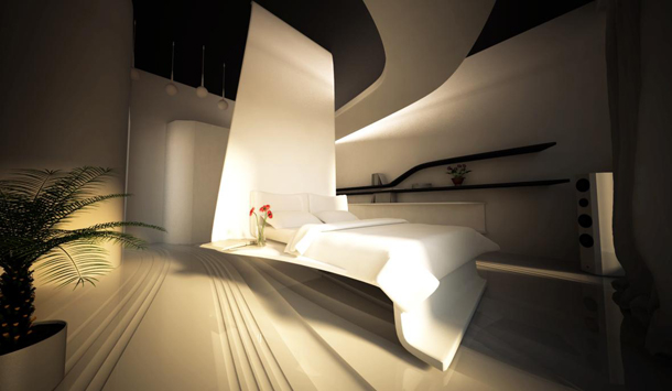 Рубен Мкоян, дизайн-проект спальни со стерео-парой